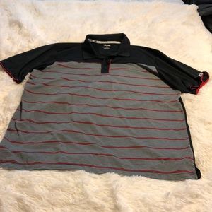 Nike black, red, & gray golf polo XL
